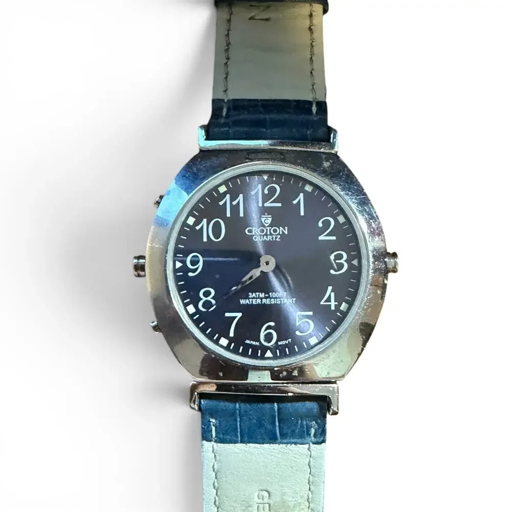 Croton Chronomaster Men's Watch Unique Double-Sided Face Timepiece